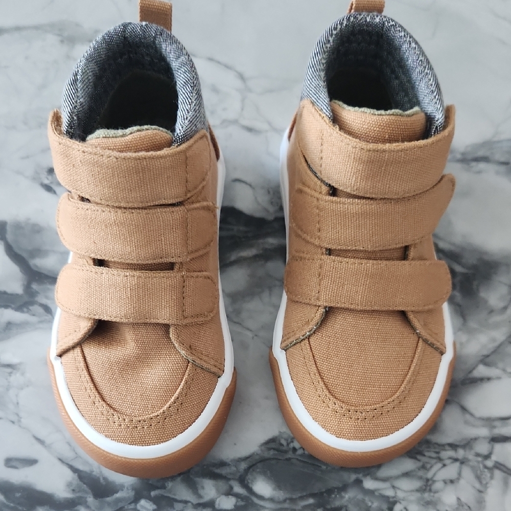 NEW Tan Kids Shoes with Velcro Straps